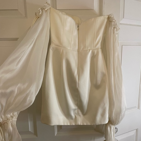 House Of CB 'Marisa' Ivory Satin Corset Dress - Picture 8 of 12